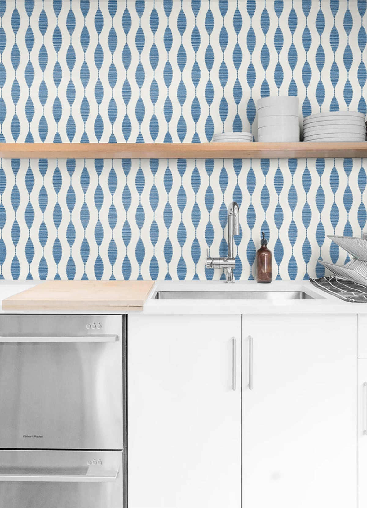 Ditto French Blue by Stacy Garcia Peel and Stick Geometric Peel & Stick Wallpaper – Stacy Garcia Home SG10902