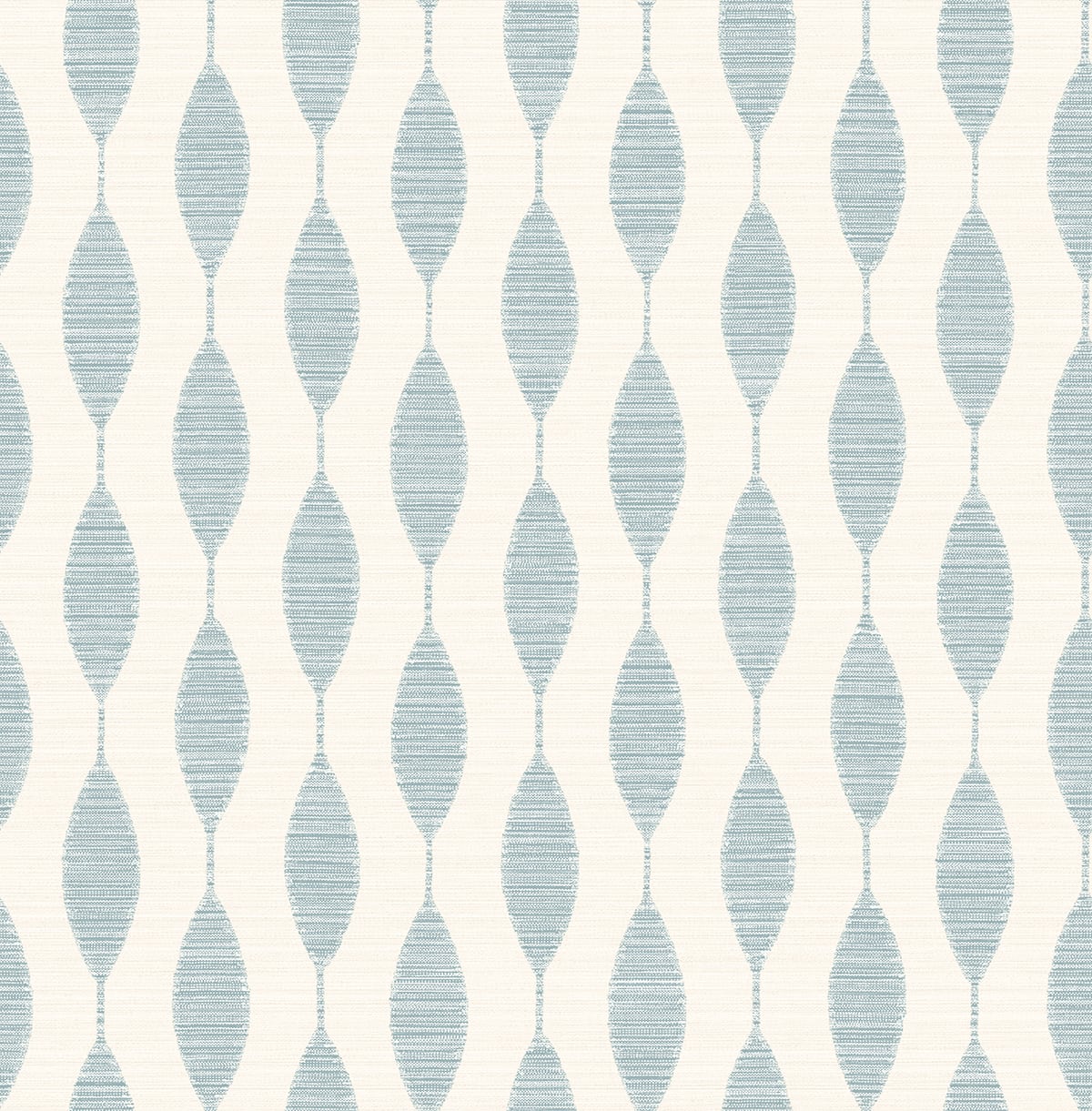 Ditto Blue Opal geometric peel and stick wallpaper with wavy lattice pattern
