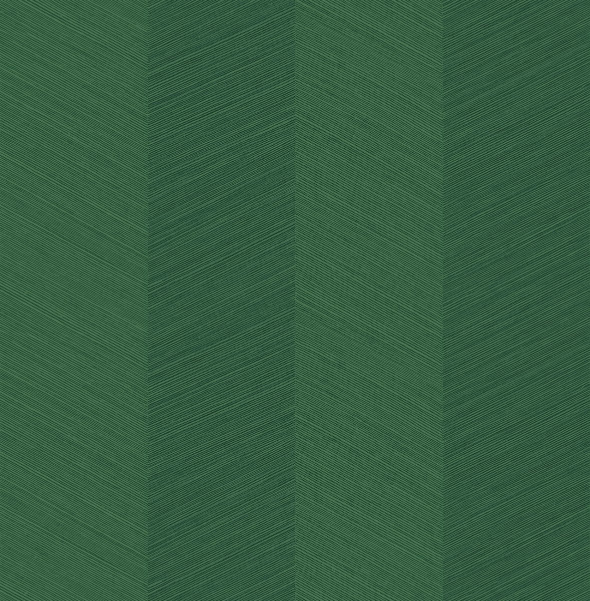 Deep green chevron grasscloth-look peel and stick wallpaper texture