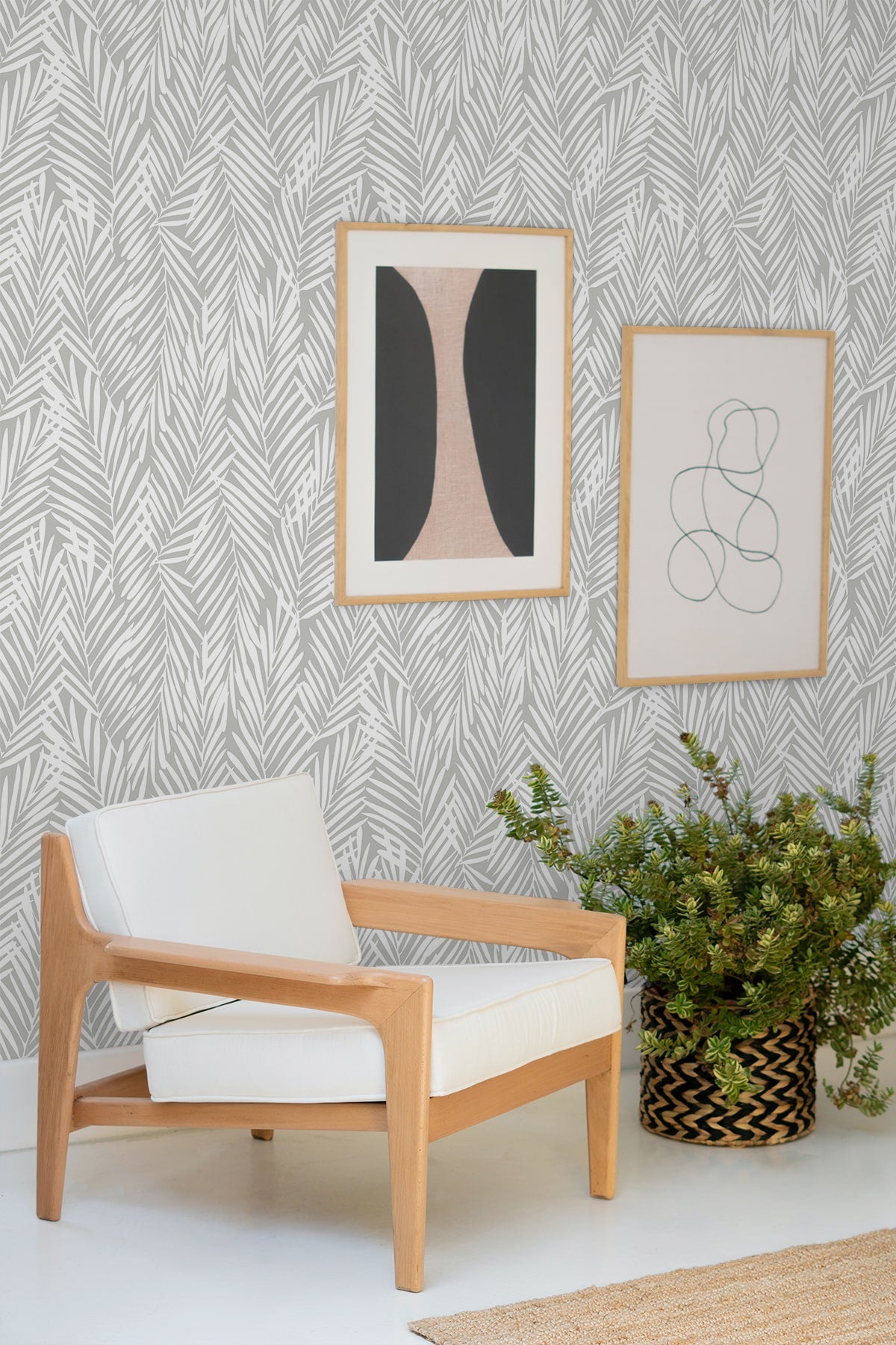 Mod Palm Harbor Grey by Stacy Garcia Peel and Stick Peel and Stick Wallpaper – Stacy Garcia Home SG12308 -Sample