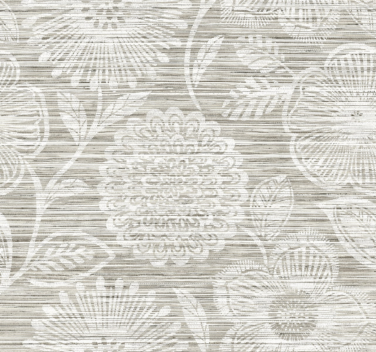 Faux Grass Floral peel and stick wallpaper in Harbor Grey