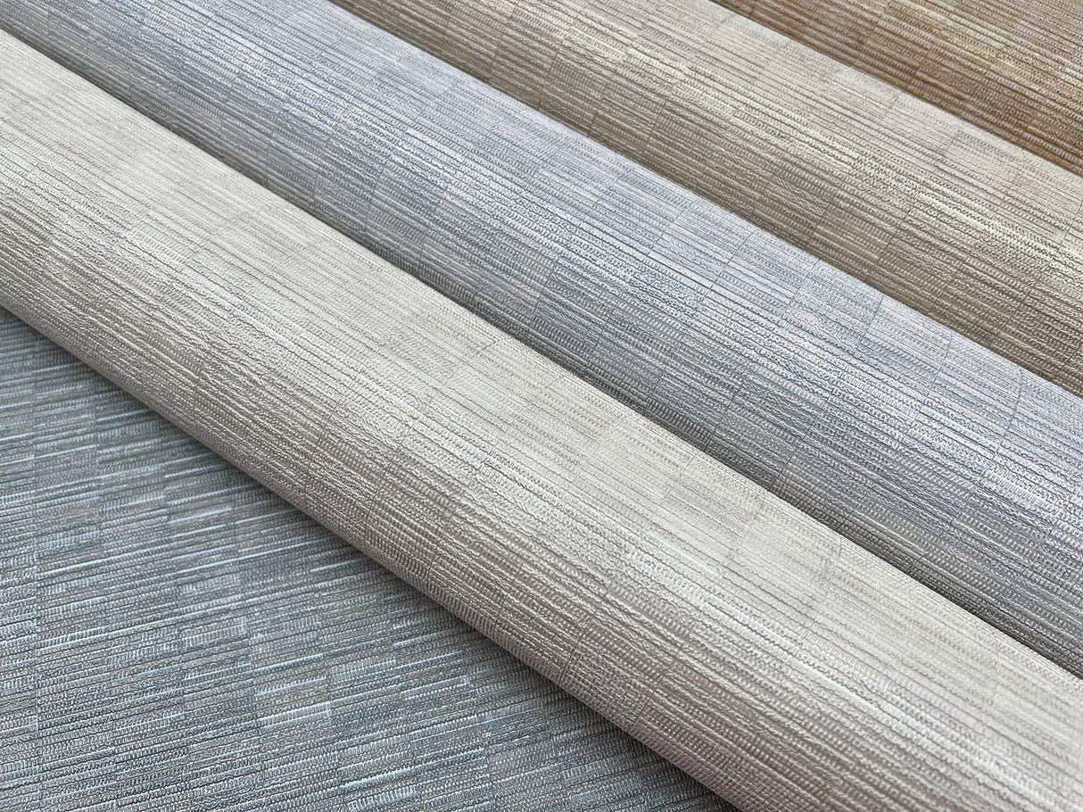 Capri Light Grey Textured Vinyl Wallpaper - York SI20753