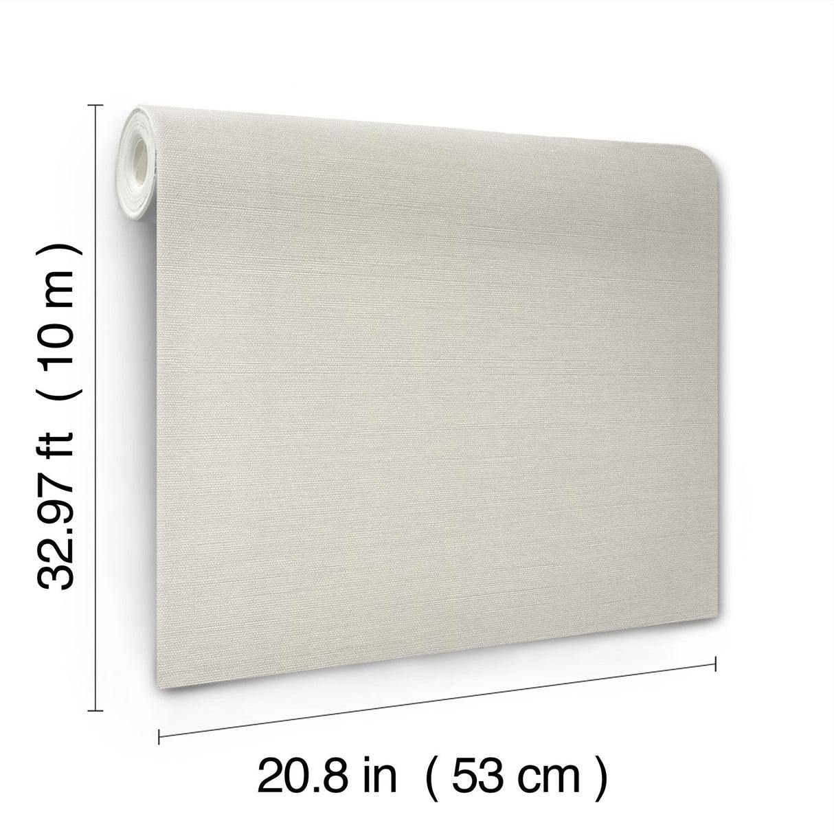Shimmering Linen Ivory Wallpaper with Textured Linen Pattern, Transitional Style - York SI24373