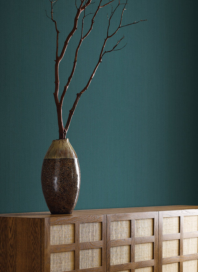 Dutch Braid Teal Wallpaper with Textured Rope Motif - York SI24934