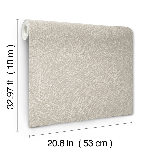 Raised Chevron Light Grey Wallpaper with Modern Chevron & Houndstooth Pattern - York SI25360