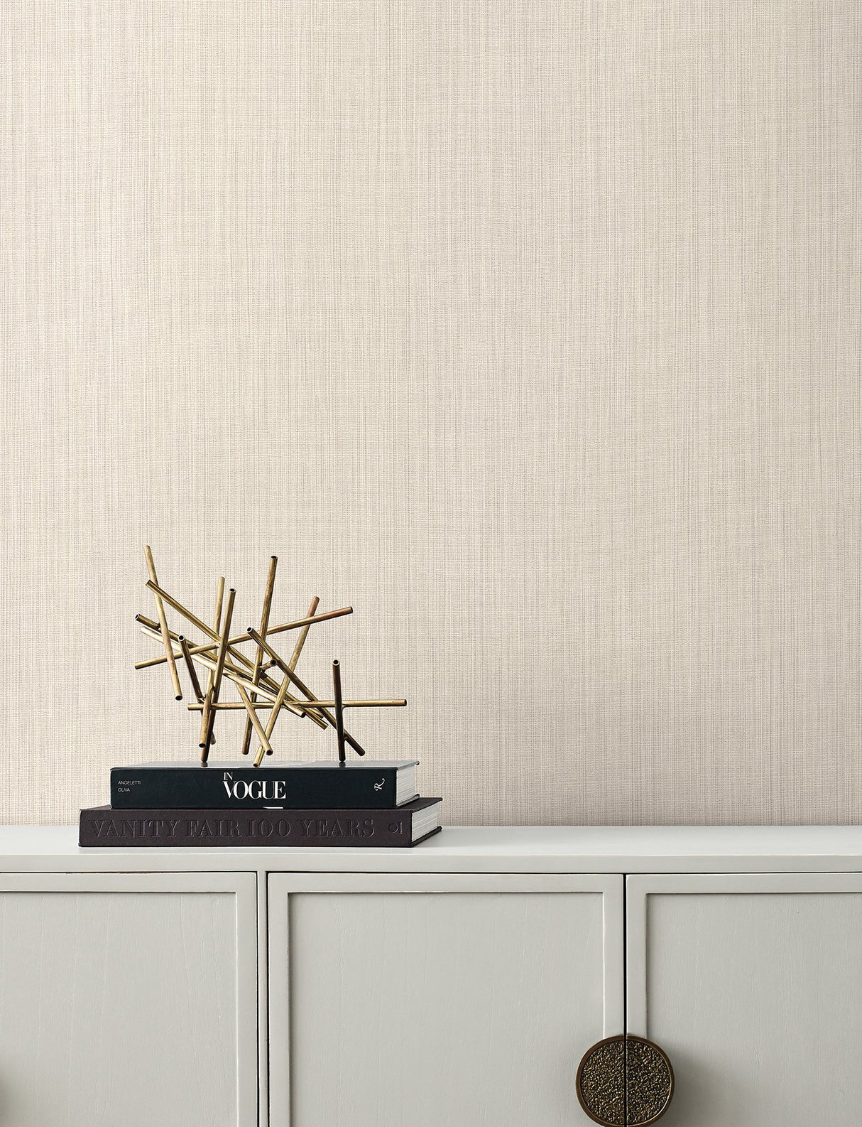 Paloma Texture Natural Vinyl Wallpaper with Textured Woven Look - York SI25391