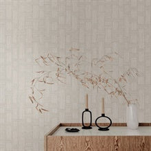 Basketry Dove Grey by York Wallcoverings Woven Texture Wallpaper – York Wallcoverings SI25723