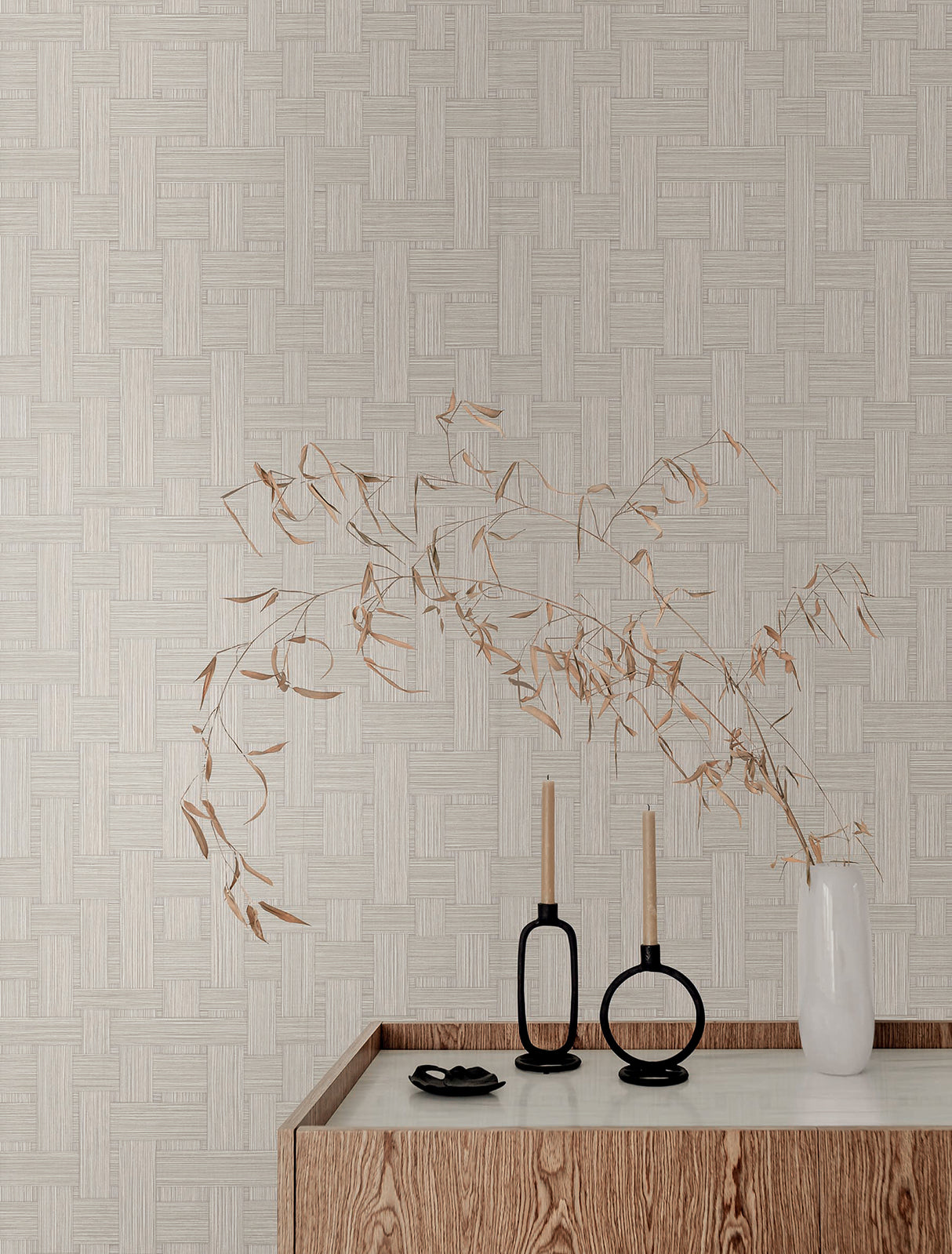Basketry Dove Grey by York Wallcoverings Woven Texture Wallpaper – York Wallcoverings SI25723