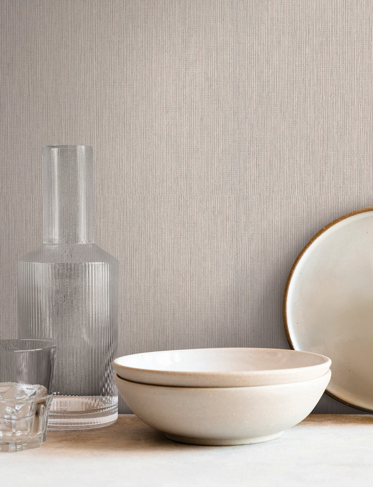 Lilah Dove Grey by York Wallcoverings Woven Vinyl Wallpaper – York Wallcoverings SI25773