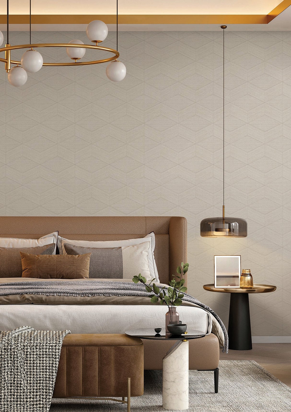 Huntsman Sand by York Wallcoverings Geometric Vinyl Wallpaper – York Wallcoverings SI25835
