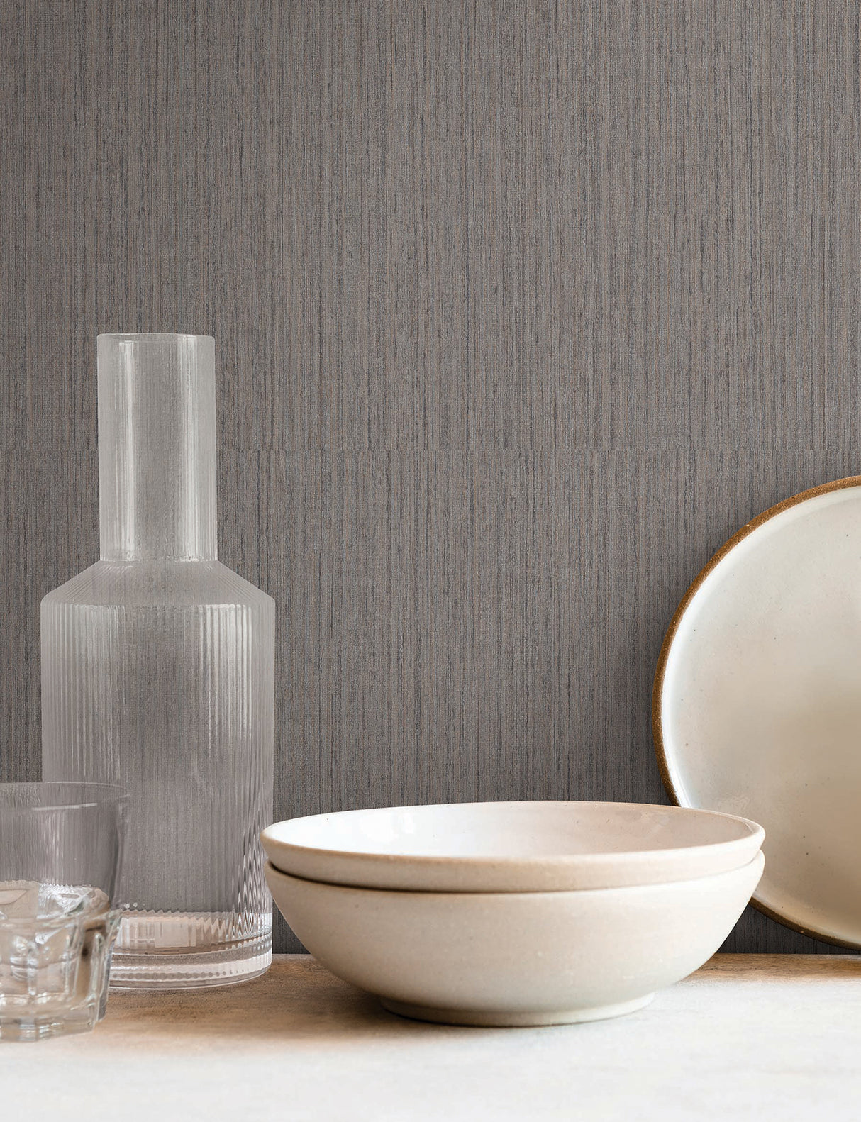 Shetland Mushroom by York Wallcoverings Textured Vinyl on Non Woven Wallpaper – York Wallcoverings SI25845