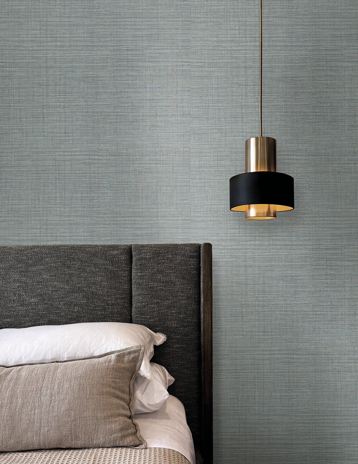 Lotus Silk Steel Blue by York Wallcoverings Vinyl Wallpaper – York Wallcoverings SI25873