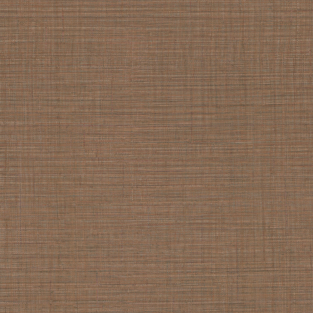 York Lotus Silk Terra Cotta faux woven vinyl wallpaper roll in warm orange-brown