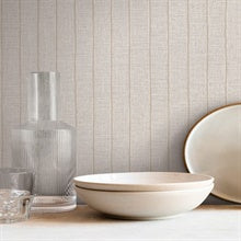 Cording Stripe Pearl by York Wallcoverings Vinyl on Non Woven Wallpaper – York Wallcoverings SI26121