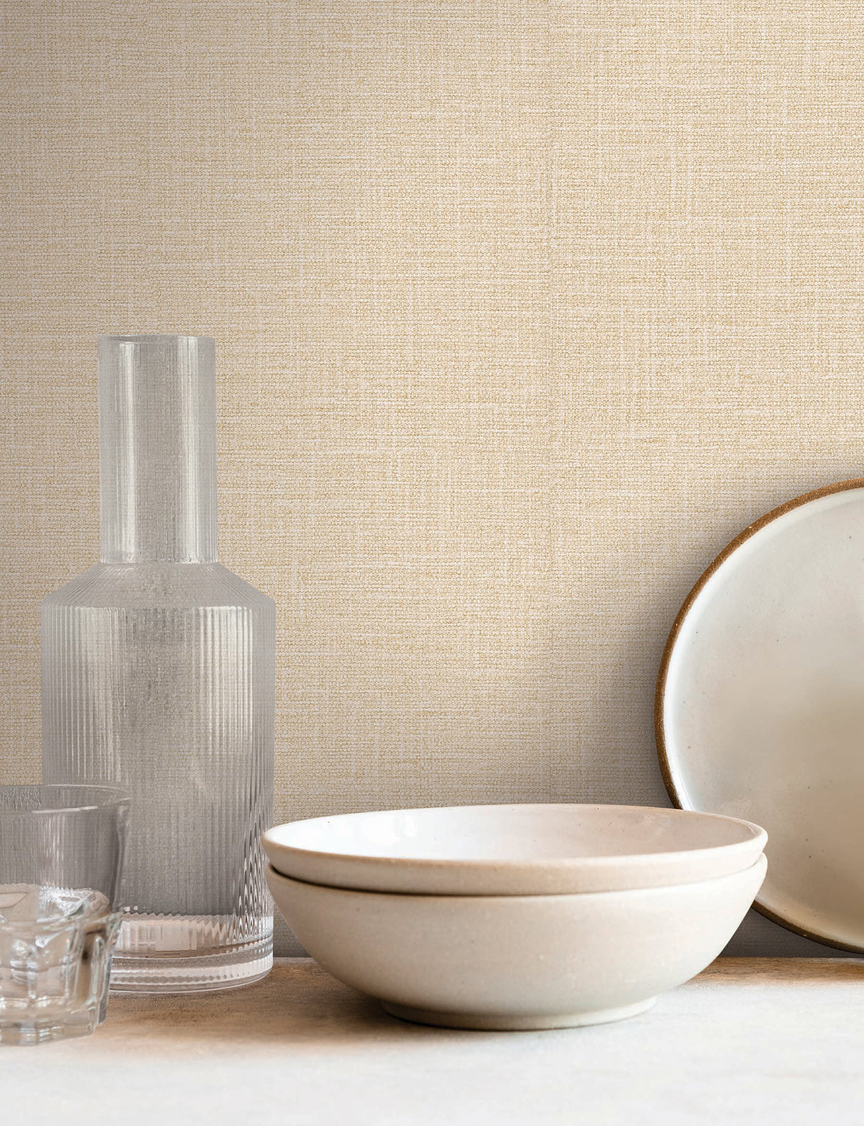 Loom Wheat by York Wallcoverings Weave Texture Wallpaper – York Wallcoverings SI26145
