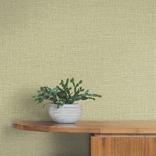 Loom Green by York Wallcoverings Textured Weave Vinyl Wallpaper- York Wallcoverings SI26148