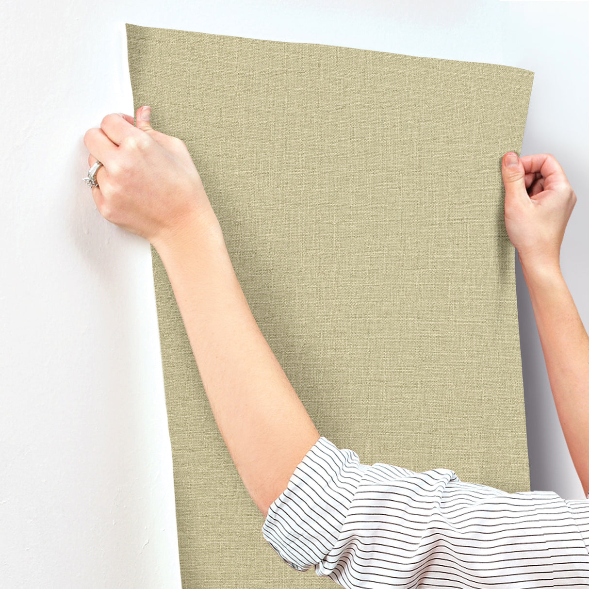 Loom Green by York Wallcoverings Textured Weave Vinyl Wallpaper- York Wallcoverings SI26148