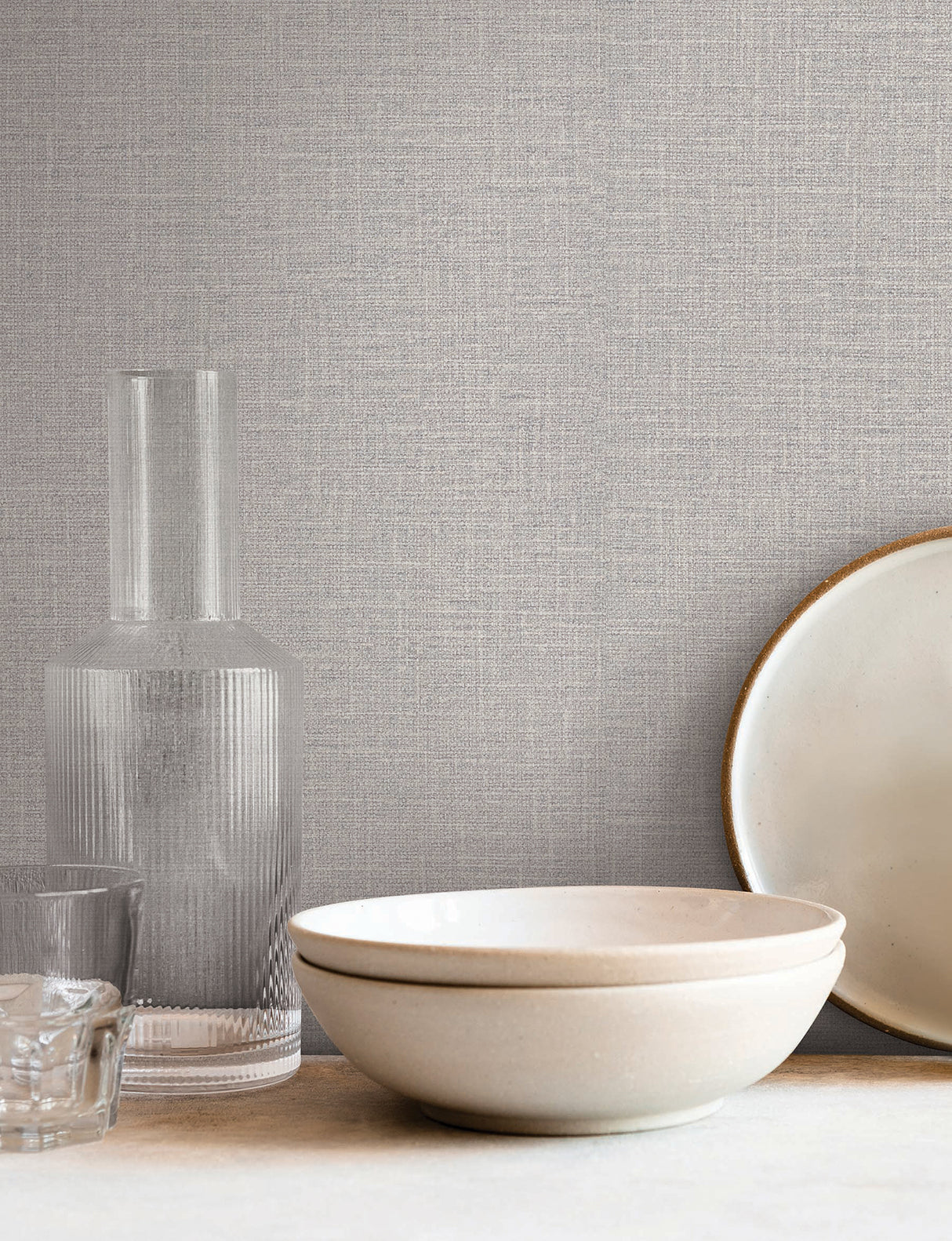 Loom Dove Grey by York Wallcoverings Textured Weave Wallpaper – York Wallcoverings SI26153