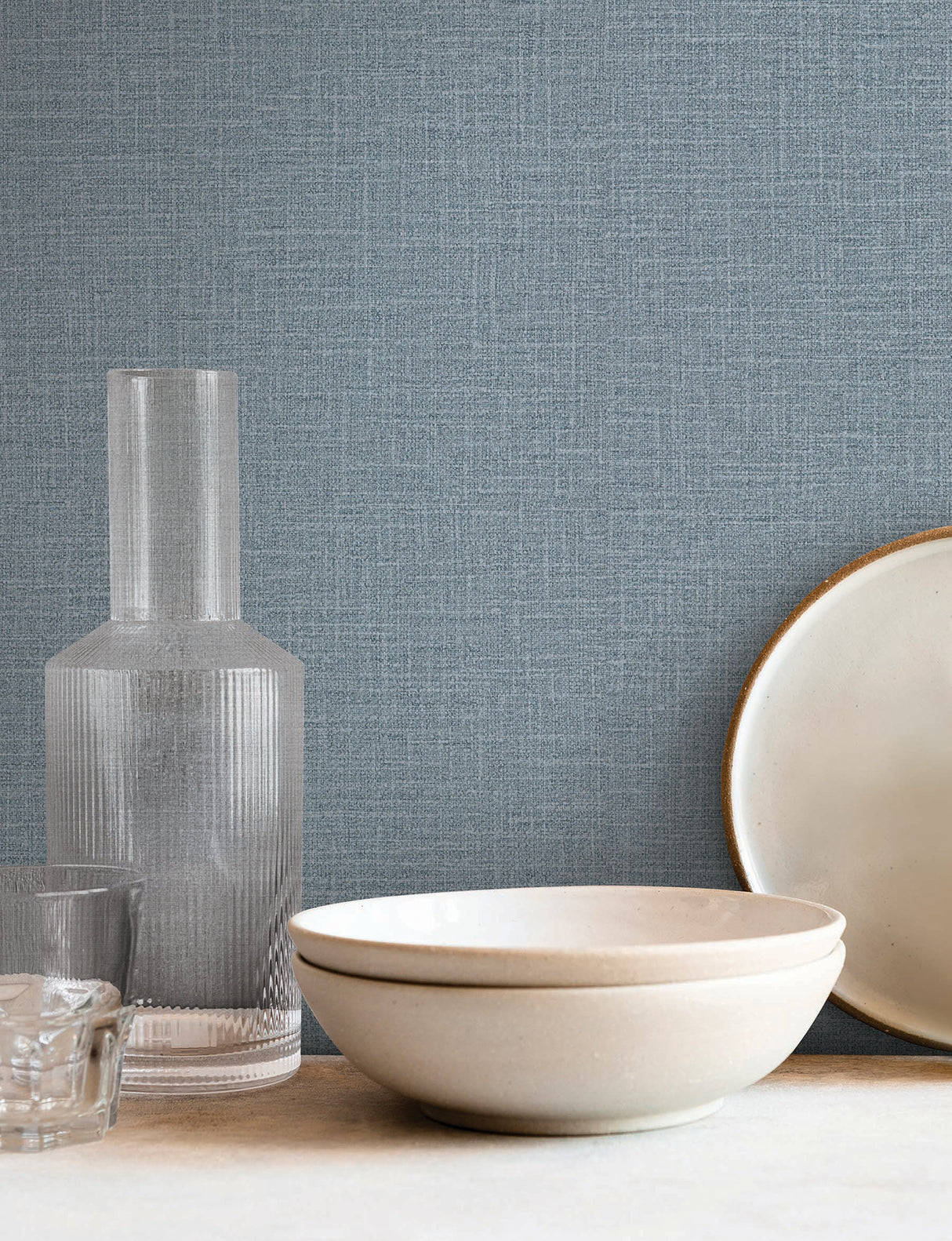 Loom Sky Blue by York Wallcoverings Textured Vinyl Wallpaper – York Wallcoverings SI26158