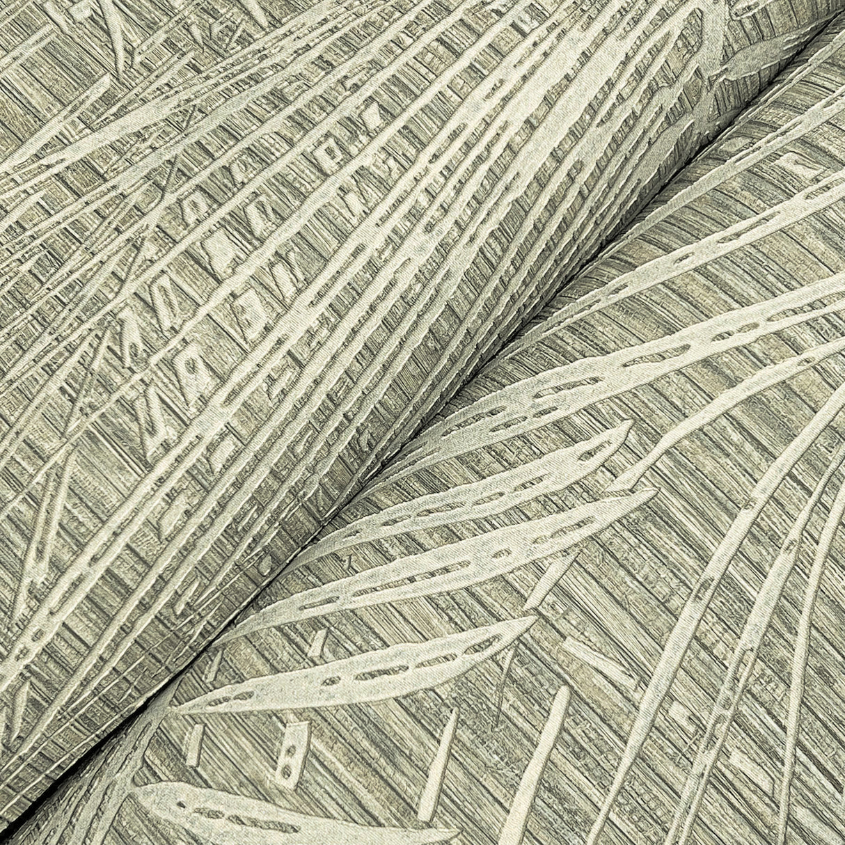 Della Palm Dark Taupe by York Wallcoverings Vinyl on Non Woven Wallpaper – York Wallcoverings SI50612
