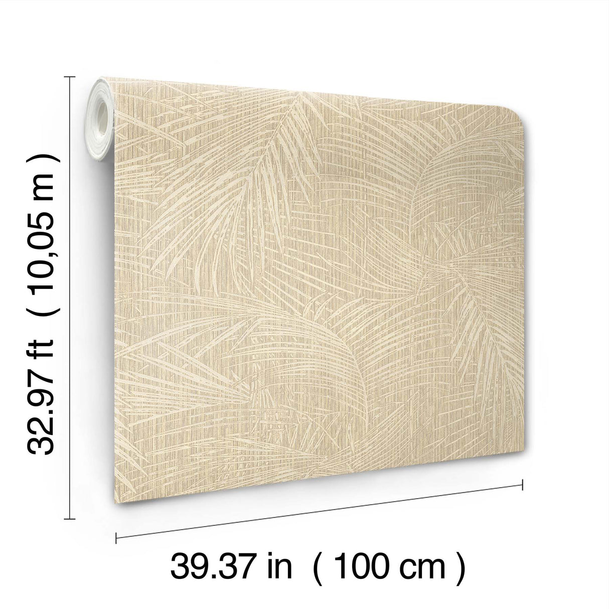 Della Palm Wheat by York Wallcoverings Vinyl on Non Woven Wallpaper – York Wallcoverings SI50614