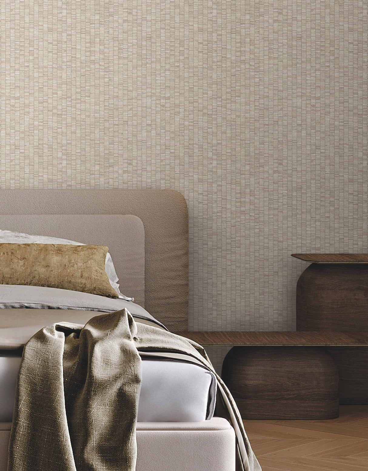 Lemuria Beige by York Wallcoverings Textured Stripe Wallpaper – York Wallcoverings SI6571