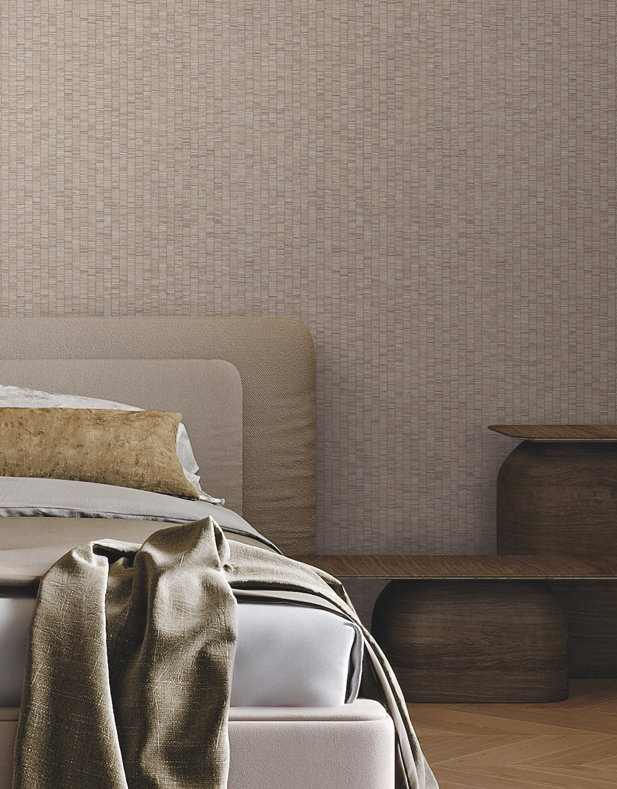 Lemuria Taupe by York Wallcoverings Stripes Wallpaper – York Wallcoverings SI6575