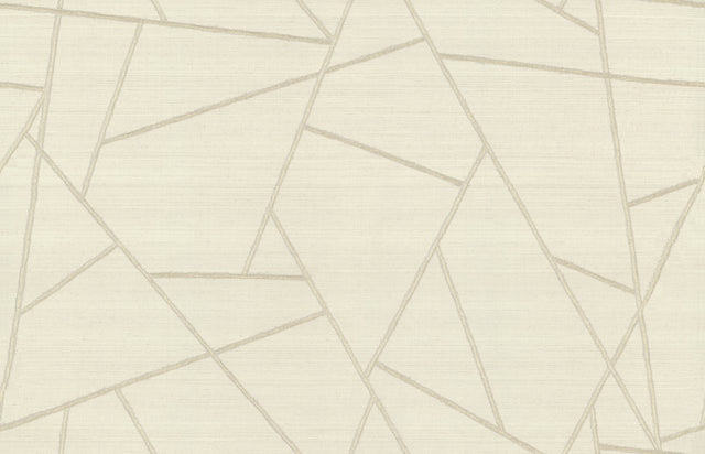 Lisle Ivory geometric stitched vinyl wallpaper roll SI6823 by York Wallcoverings