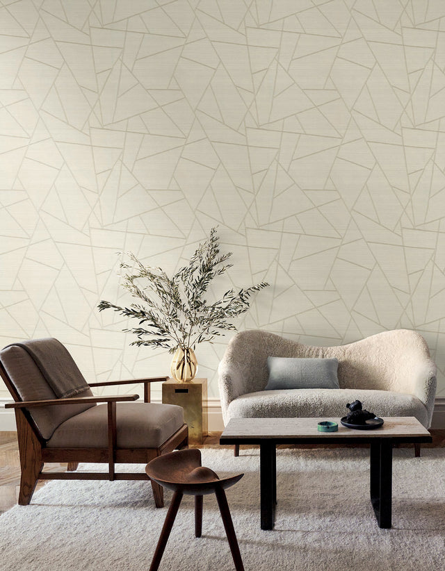 Lisle Ivory by York Wallcoverings Geometric Vinyl Wallpaper – York Wallcoverings SI6823