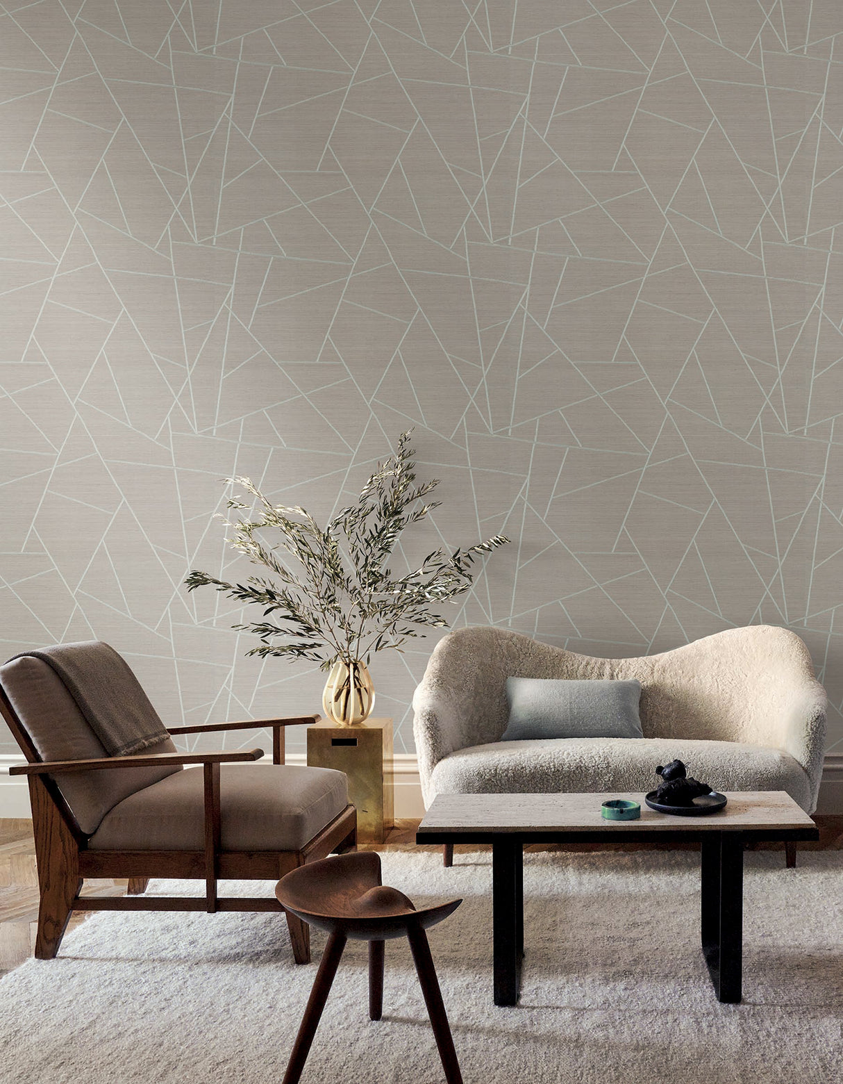 Lisle Smoke by York Wallcoverings Geometric Vinyl Wallpaper – York Wallcoverings SI6824
