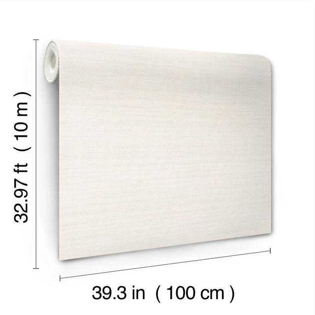 Milano Silk Ivory Wallpaper with Textured Solid Motif - York SI6843