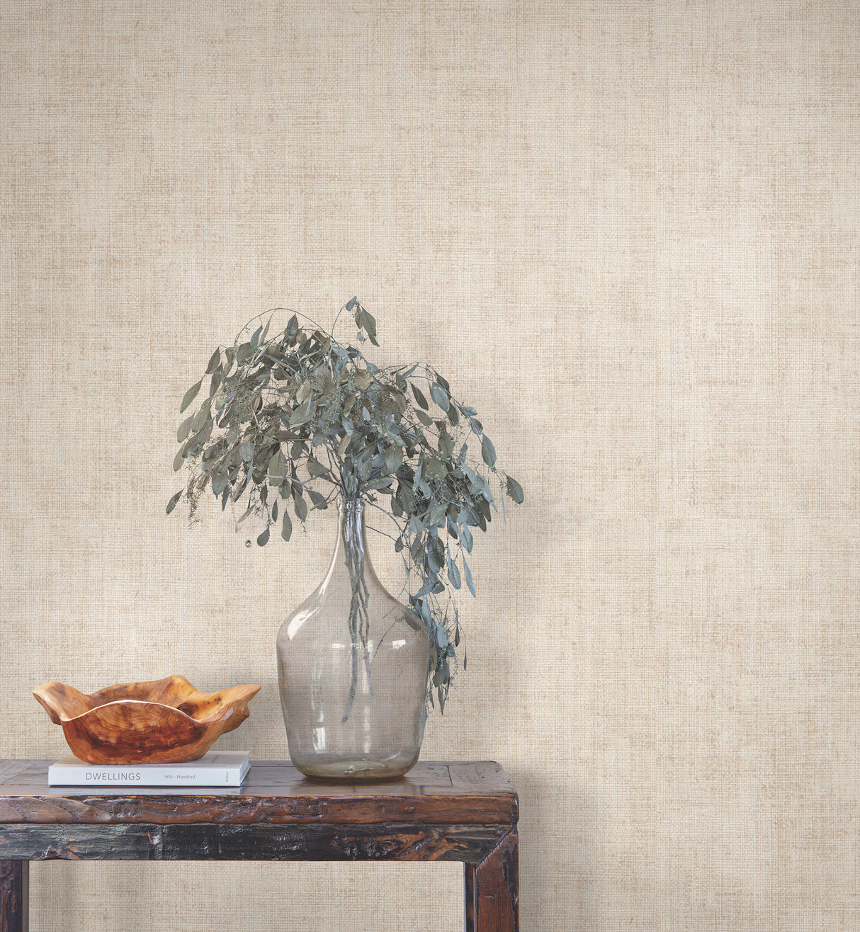 Alma Plaster by York Wallcoverings Faux Weave Textured Vinyl on Non Woven Wallpaper - York Wallcoverings SI7140-Sample