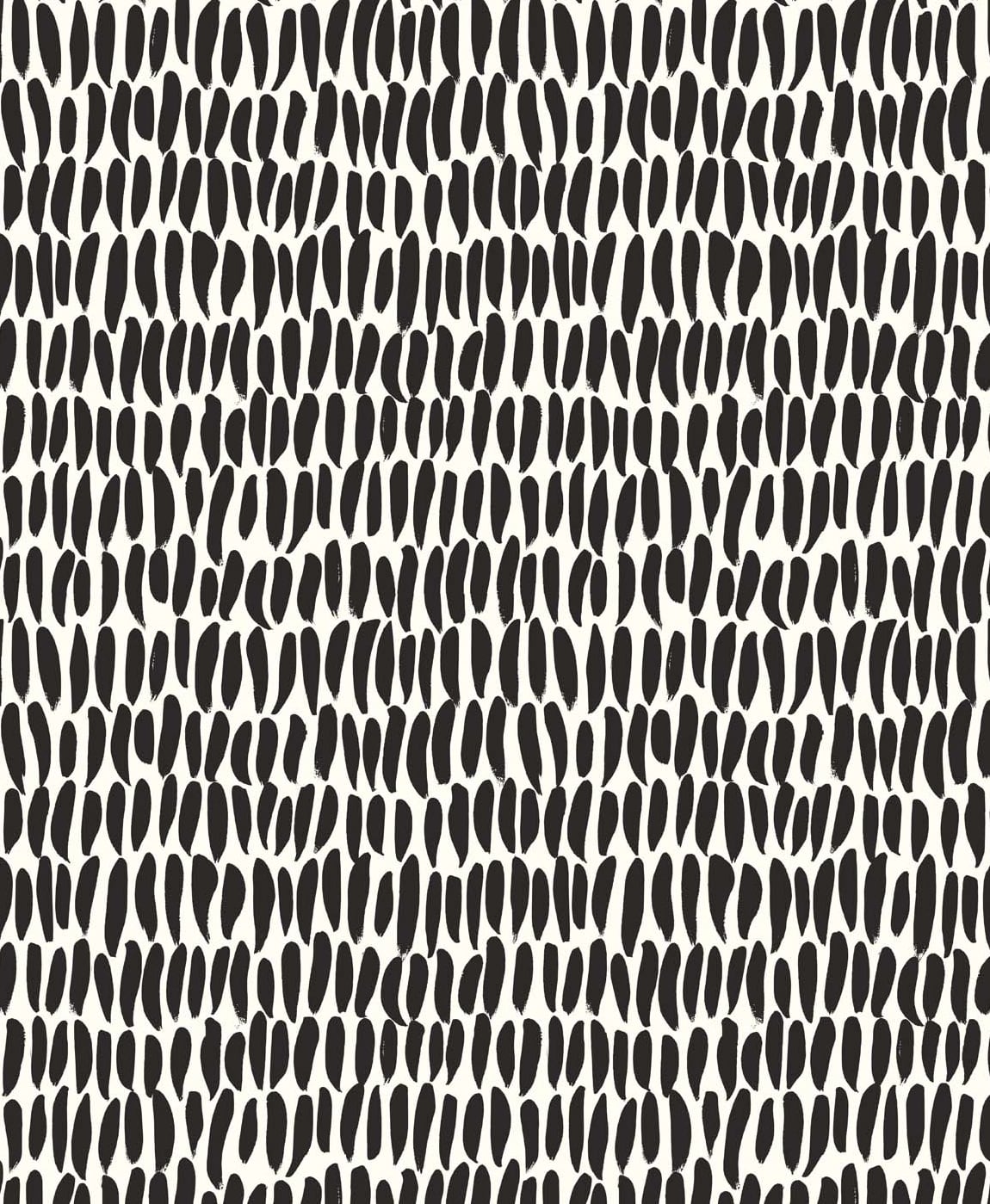 Black and off-white abstract brushwork pattern wallpaper, Brushwork in Inkwell by Seabrook Designs (SL80000).