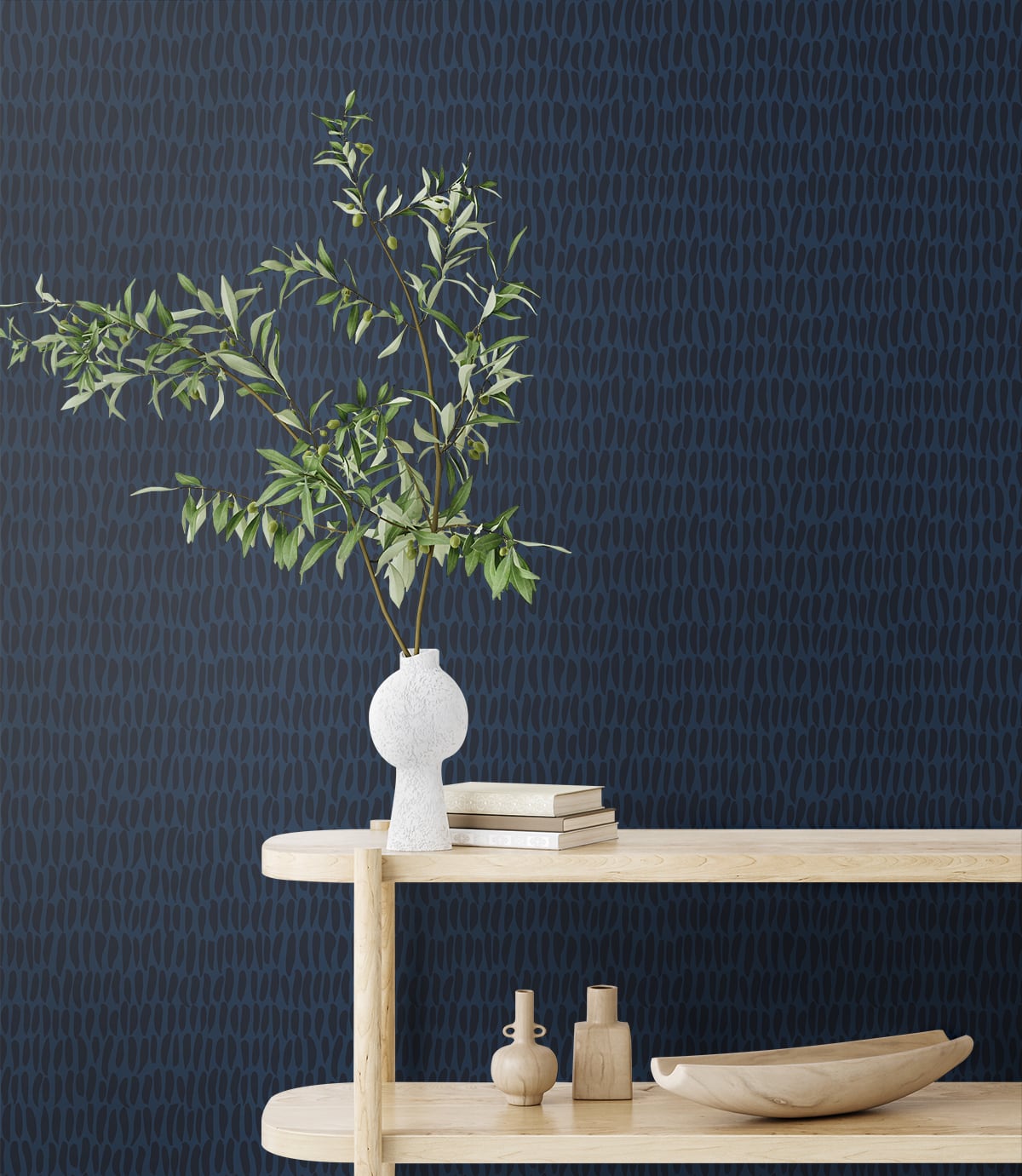 Brushwork Midnight by The Simple Life Abstract Wallpaper – Seabrook Designs SL80012