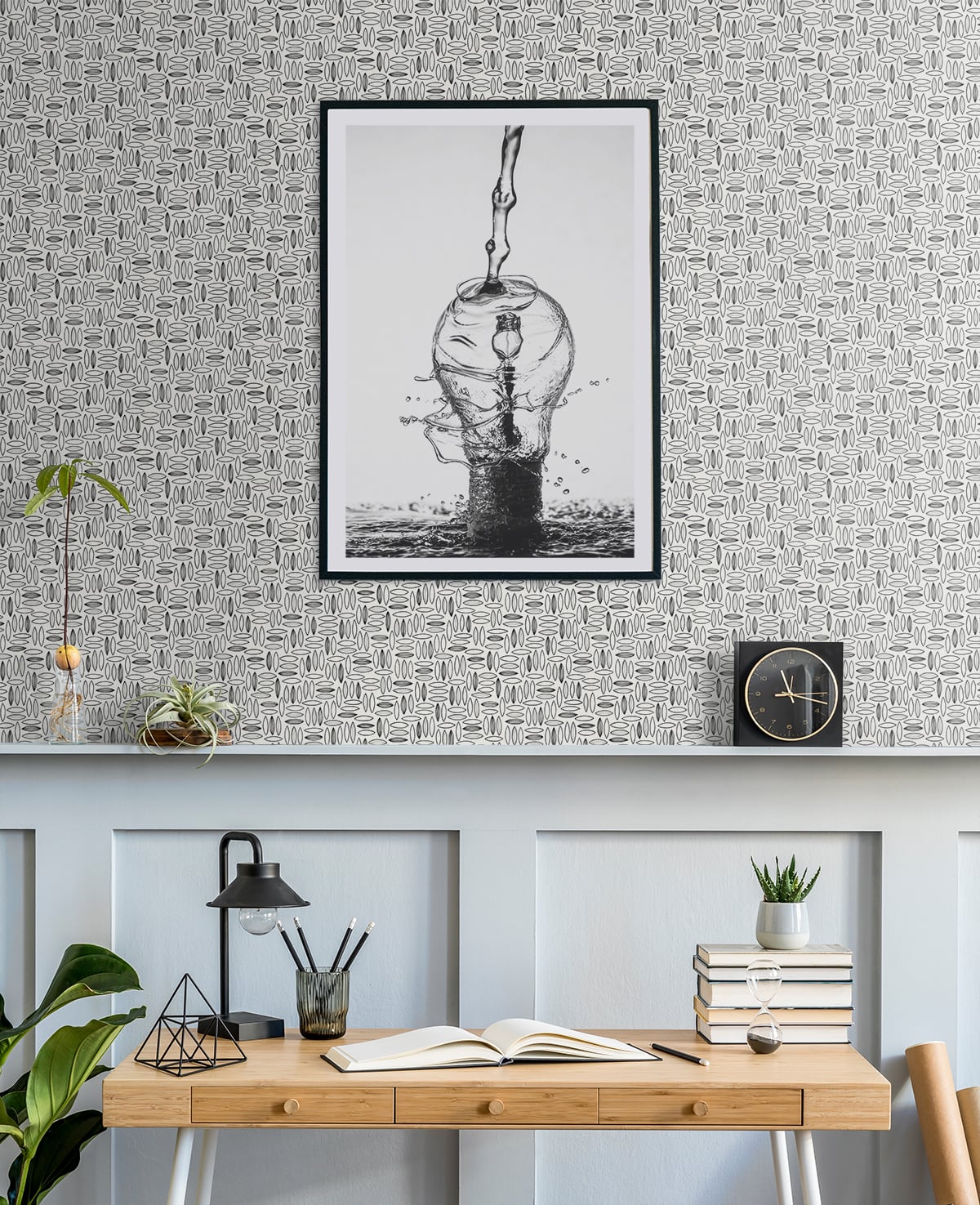 Pip Geo Salt And Pepper by The Simple Life Geometric Wallpaper – Seabrook Designs SL80600