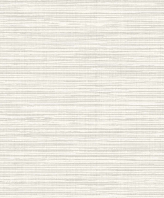 Close-up of Calm Seas Snowbound wallpaper featuring subtle off-white horizontal stripes with a matte finish.