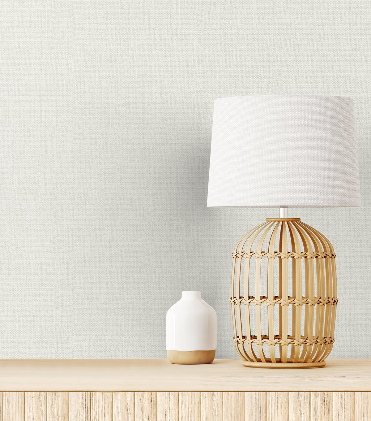 Soft Linen White Sands by The Simple Life Textured Linen Wallpaper – Seabrook Designs SL81100
