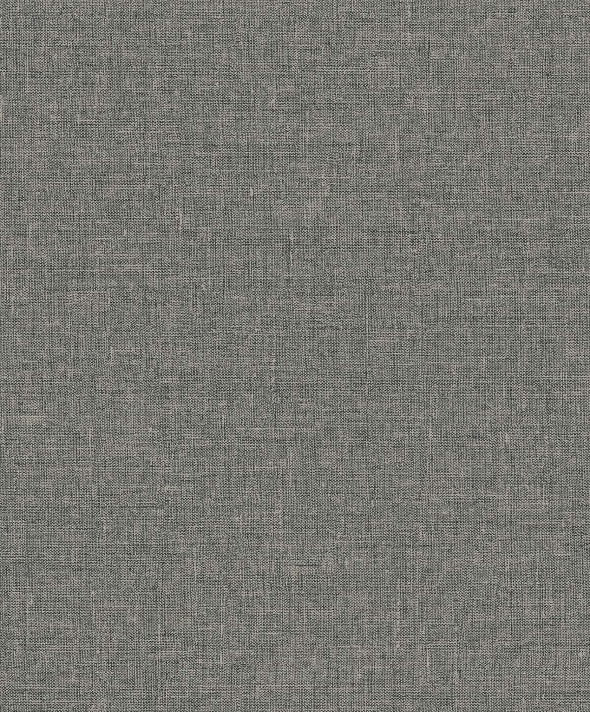 Soft Linen wallpaper in Volcanic Salt grey linen texture