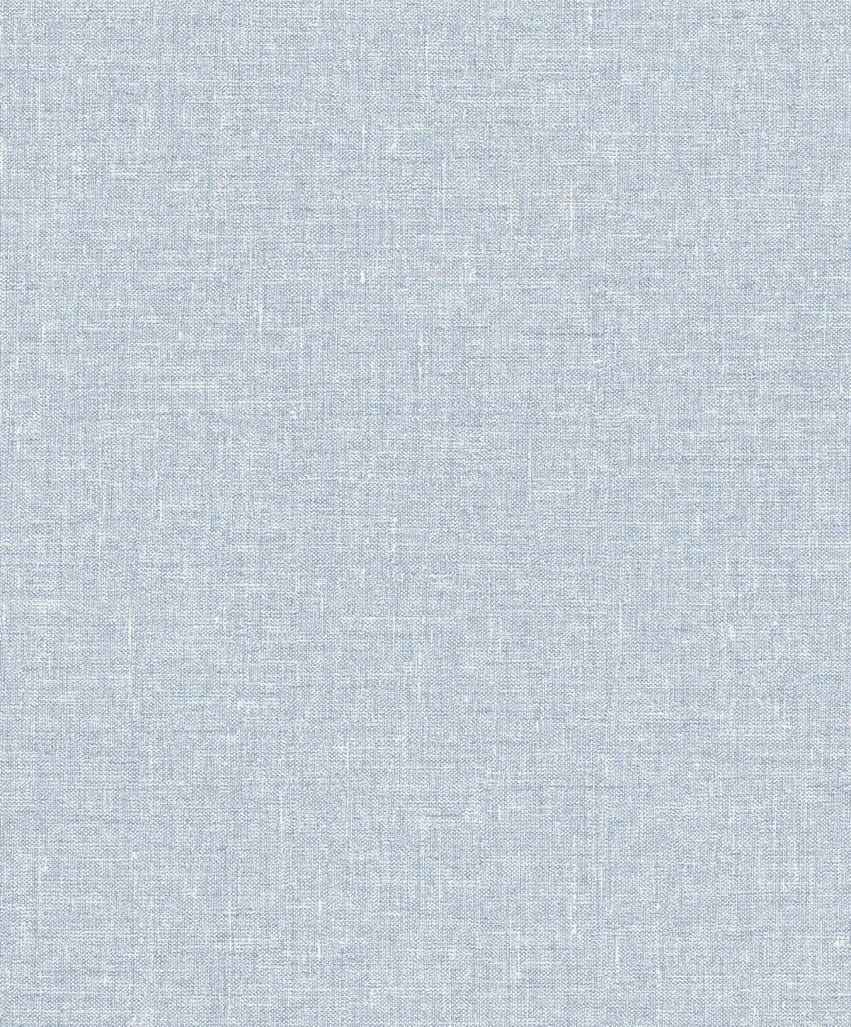 Soft Linen “Midwinter” blue linen-texture wallpaper by Seabrook Designs (SL81132).