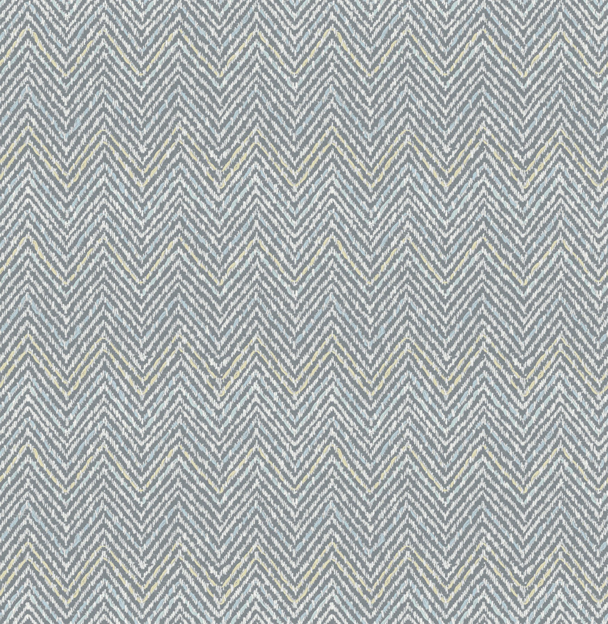 Alden Grey Blue Tweed Chevron Peel & Stick Wallpaper - Scott Living x NuWallpaper SLS4295