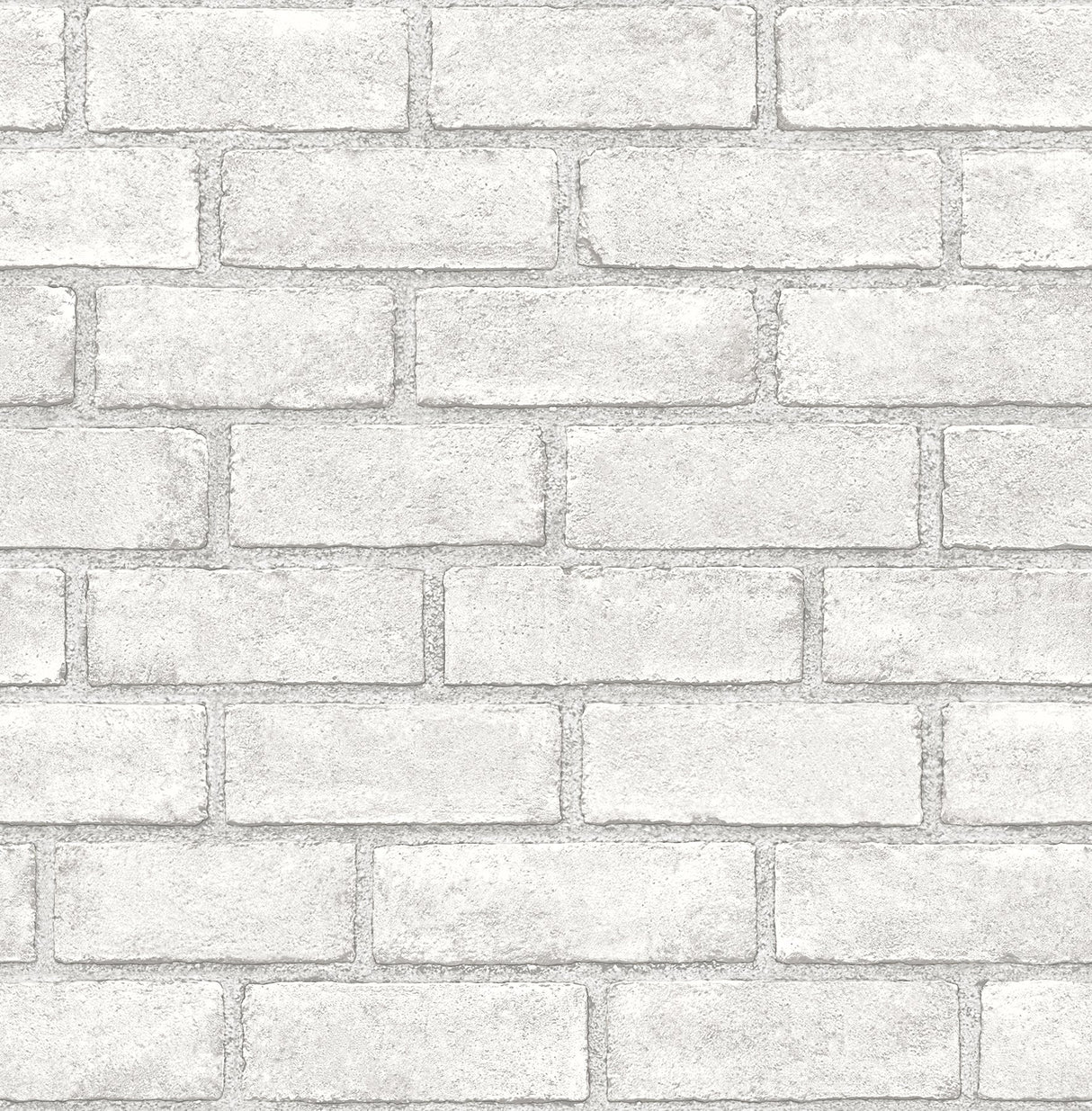 District Brick White Peel and Stick Wallpaper with Modern Brick Pattern - Scott Living SLW3404