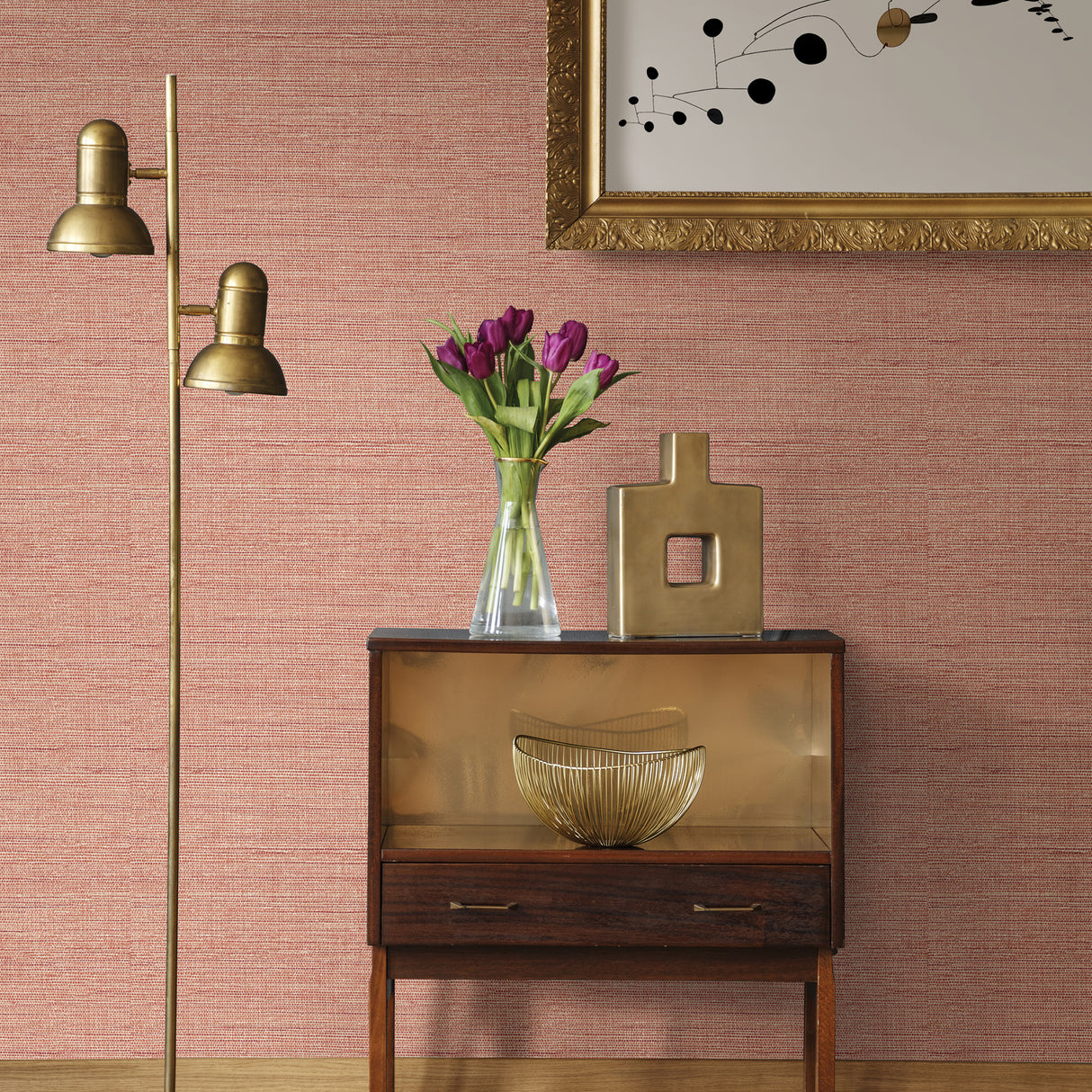 Artisan Weave Spice by NuWallpaper Peel and Stick Self Adhesive Fully Removable Vinyl Wallpaper from the WallPops Collection - SLW3411