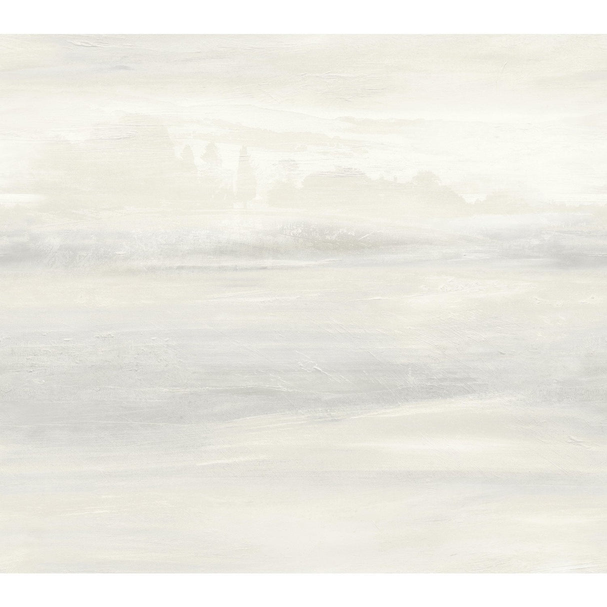 Soothing Mists Scenic White Wallpaper with Tranquil Watercolor Landscape - York SO2430