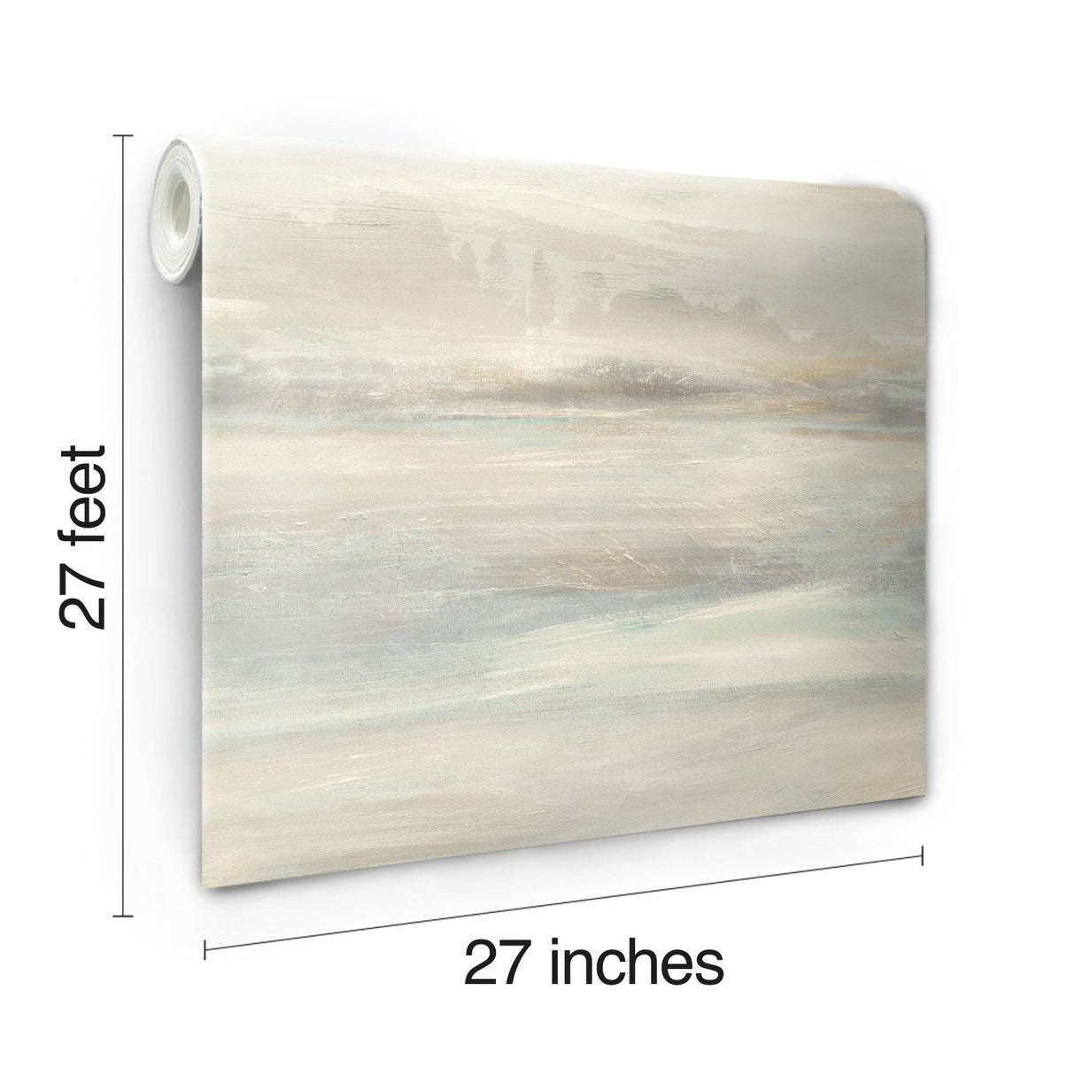 Soothing Mists Scenic Light Blue Wallpaper with Abstract Watercolor Motif - York SO2432