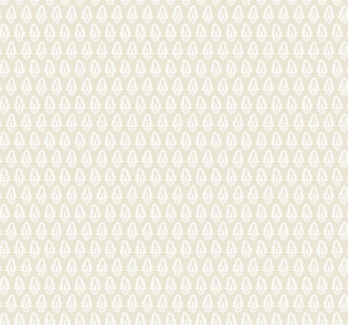 Mehndi Neutral Wallpaper with Petite Botanical Medallion Pattern - York SP1521