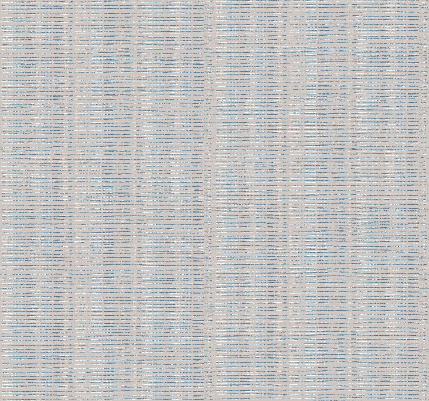 Broken Boucle Stripe Putty & Blue Wallpaper with Bohemian Striped Motif - York SR1517