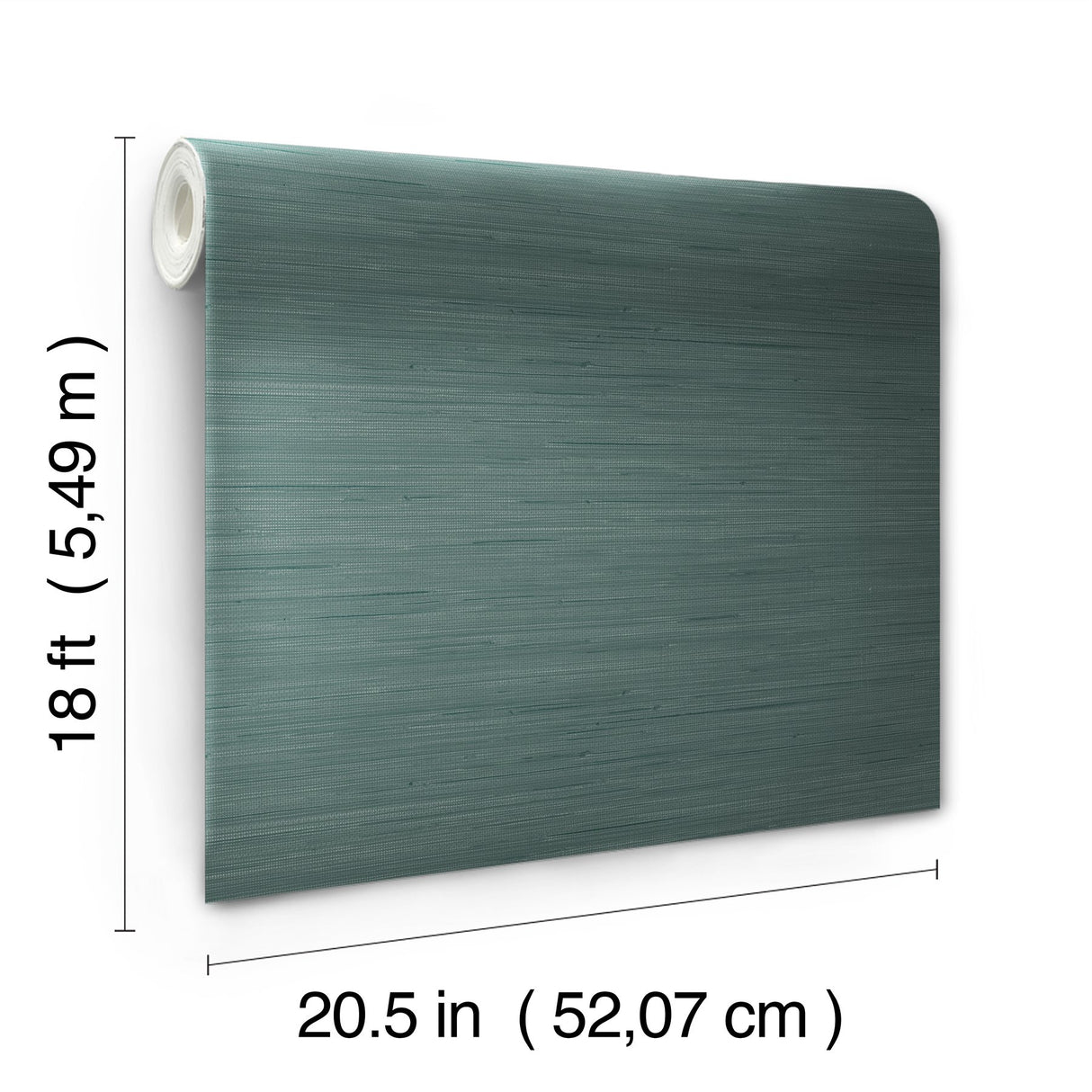 Classic Faux Peacock Grasscloth Teal Textured Peel & Stick Wallpaper - SSS6008