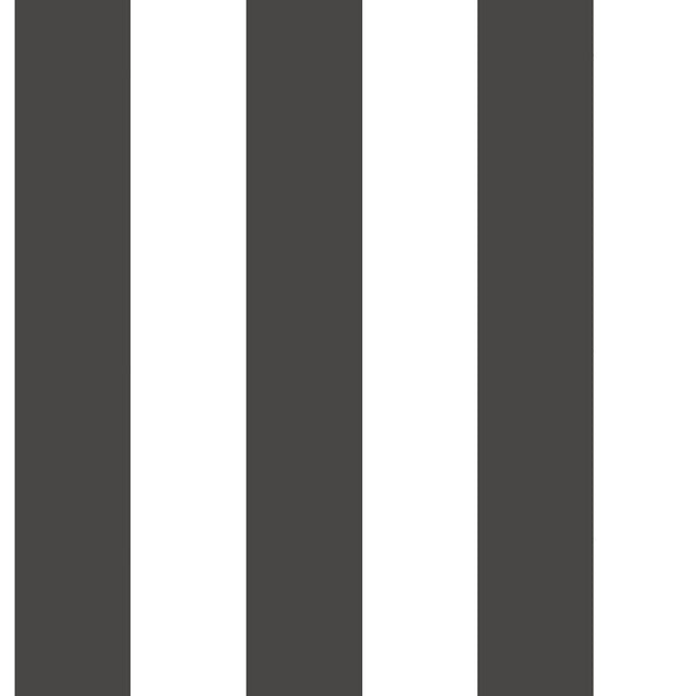 3-in Stripe Black & White Wallpaper with Stripes Pattern, Sure Strip Prepasted - York ST5691SAM