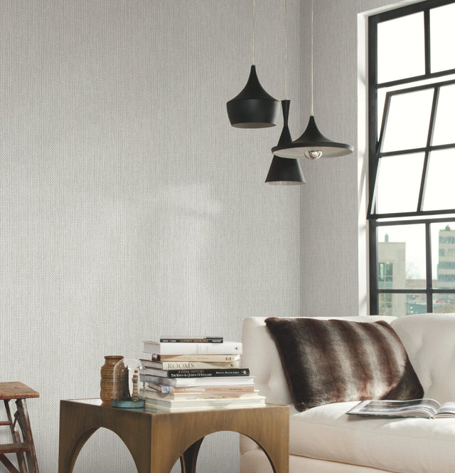 Petite Metro Tile White Wallpaper