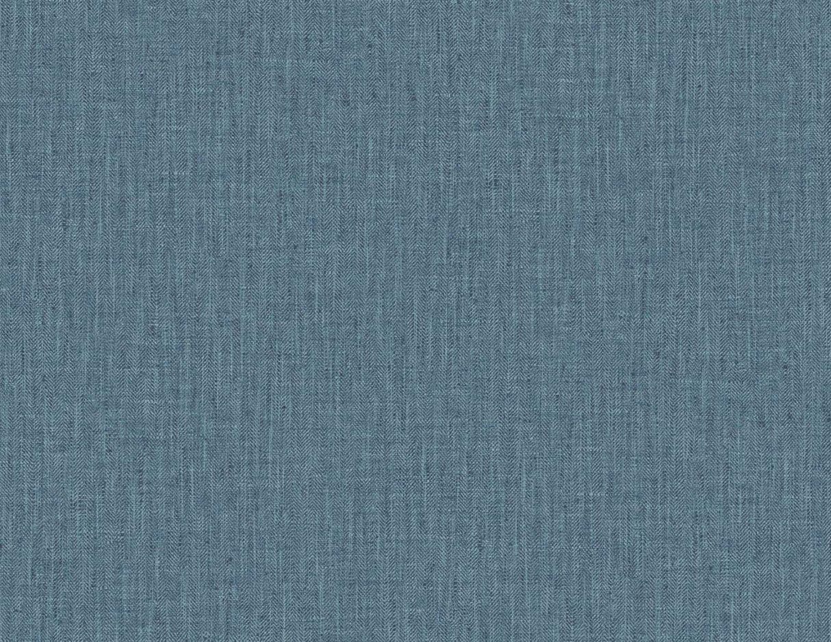 Washed blue tweed faux linen texture wallpaper